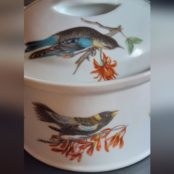Louis Lourioux France covered casserole with bird motif - Picture 2 of 11